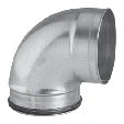 Sanutal Spiralit coude court 90° MF 125 x 125 mm - avec joint