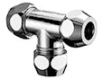Schell Té à compression FFF 10 x 10 x 10 mm - chromé