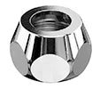 Schell écrou 10 x 3/8 F - chromé - avec bague de compression - modèle court
