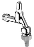 Schell robinet double service pour clé à molette, RV et RB, 1/2", chromé
