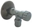 ProOne robinet d'arrêt équerre 1/2 x 10 mm - chromé - avec écrou long et rosace