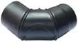 Sovac coude noir 130 X 2 mm avec trappe de visite réglable