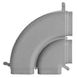 Zehnder ComfoFlat CK 300 conduit double coude 90° horizontal