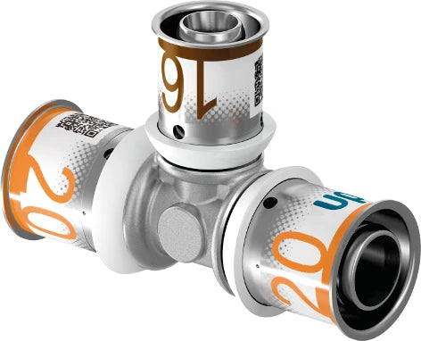 Uponor S-Press Plus laiton té réduit 90° FFF 25 x 25 x 16