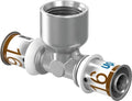Uponor S-Press Plus laiton té réduit avec filetage femelle 90° FFF 32 x 1/2 F x 32