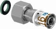 Uponor S-Press Plus raccord 2-pièces avec écrou libre joint plat FF 16 x 3/4 F