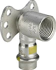 Viega Sanpress Gas inox muurplaat 90° FF 22 x 1/2 F