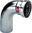 Viega Prestabo acier zingué XL coude coulissant 90° MF 76,1 x 76,1 mm