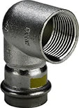 Viega Sanpress Gaz inox coude de trasition 90° FF 22 x 3/4 F