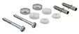 DBJ set de fixation pour toilet M6 x 70 mm - blanc/chromé - prix par set