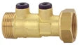 Watts WF 15 clapet anti-retour avec écrou flottant MF 3/4 x 3/4 - laiton - agréé Belgaqua
