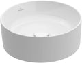 Villeroy & Boch Collaro lavabo à poser rond 400 mm - blanc - sans trou de robinet - sans trop-plein