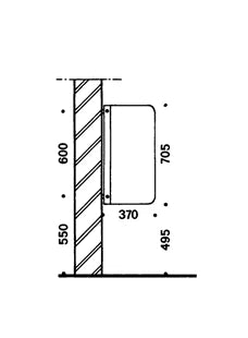 Intersan Sancab séparation urinoir 705 x 370 mm - blanc