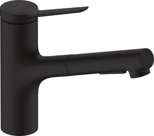 Hansgrohe Zesis M33 mitigeur cuisine 150 - avec douchette extractible 2 jets - noir mat