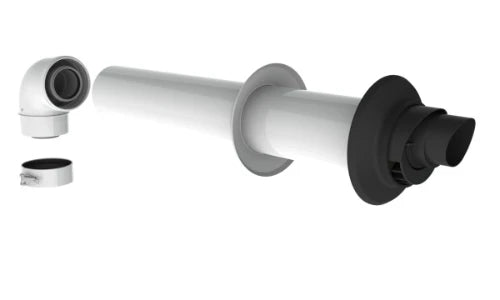 Burgerhout Twinsafe concentrique PP/acier passage mural inclusif coude 60/100 mm