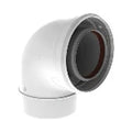 Burgerhout Twinsafe concentrique PP/alu coude 90° MF 60/100 mm