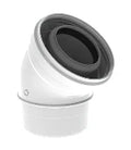 Burgerhout Twinsafe concentrique PP/alu coude 45° MF 60/100 mm