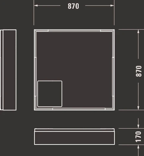 Duravit D-code receveur de douche acrylique 900 x 900 x 85 mm - blanc - écoulement 90 mm