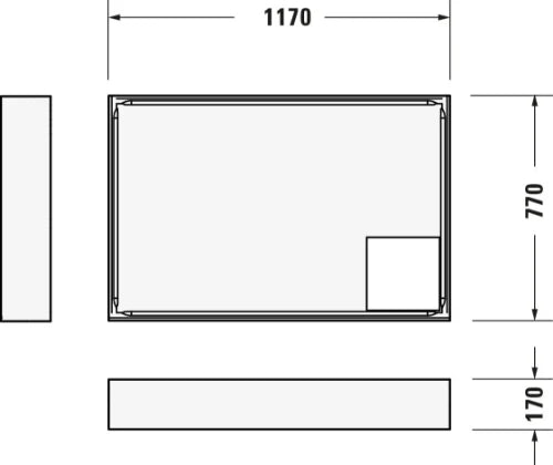 Duravit D-Code receveur de douche acrylique 1200 x 800 x 60 mm - blanc - écoulement 90 mm