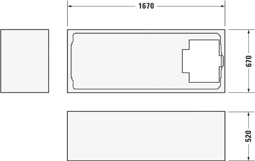 Duravit D-Code baignoire 1700 x 700 mm - acryl - blanc - sans pieds