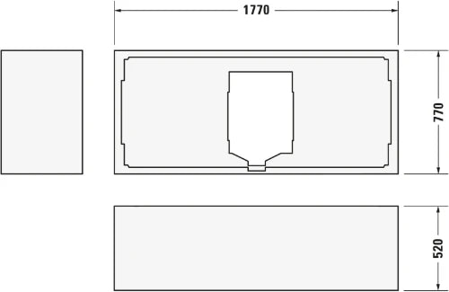Duravit D-Code duo baignoire acrylique 1800 x 800 mm - blanc - sans pieds