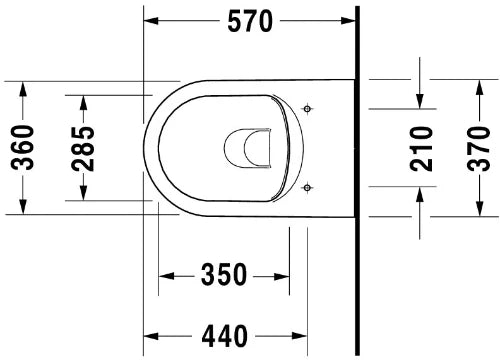 Duravit ME by Starck wc-suspendu PACK Rimless (wc-suspendu + siège softclose) sans bride - blanc - B370xD570 mm