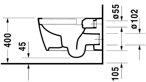 Duravit ME by Starck wc-suspendu PACK Rimless (wc-suspendu + siège softclose) sans bride - blanc - B370xD570 mm