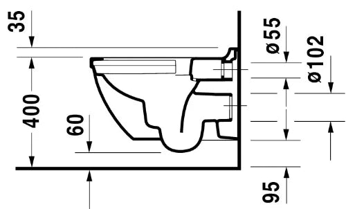 Duravit Starck 3 wc-suspendu PACK Rimless (wc-suspendu + siège softclose) sans bride - blanc