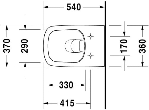 Duravit DuraStyle wc-suspendu Rimless sans bride - blanc - B370xD540 mm - fixations invisibles