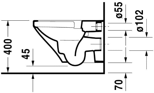 Duravit DuraStyle wc-suspendu Rimless sans bride - blanc - B370xD540 mm - fixations invisibles