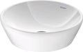 Duravit D-Neo lavabo à poser rond 400 mm - blanc - sans trou de robinet - sans trop-plein