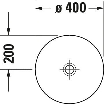 Duravit D-Neo lavabo à poser rond 400 mm - blanc - sans trou de robinet - sans trop-plein