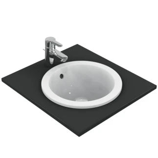 Ideal Standard Connect lavabo encastré rond 380 mm - blanc - sans trou de robinet - avec trop-plein