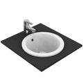 Ideal Standard Connect lavabo encastré rond 380 mm - blanc - sans trou de robinet - avec trop-plein