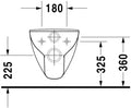Duravit D-Code wc-suspendu long - blanc - B360xD700 mm