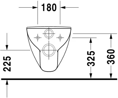 Duravit D-Code wc-suspendu long - blanc - B360xD700 mm