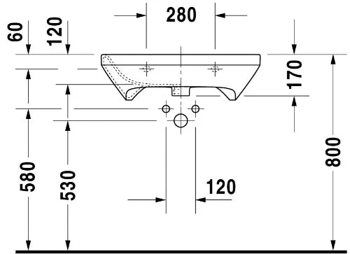 Duravit DuraStyle Vital lavabo 650 x 570 mm - blanc - avec trou de robinet - avec trop-plein