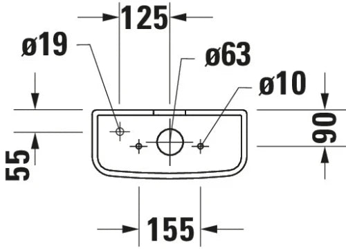 Duravit D-Code réservoir de chasse - blanc/chrome - raccordement en bas gauche - Dual Flush