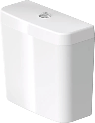 Duravit D-Code réservoir de chasse - blanc/chrome - raccordement en bas gauche - Dual Flush