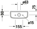 Duravit D-code réservoir de chasse - blanc - raccordement latéral - Dual Flush