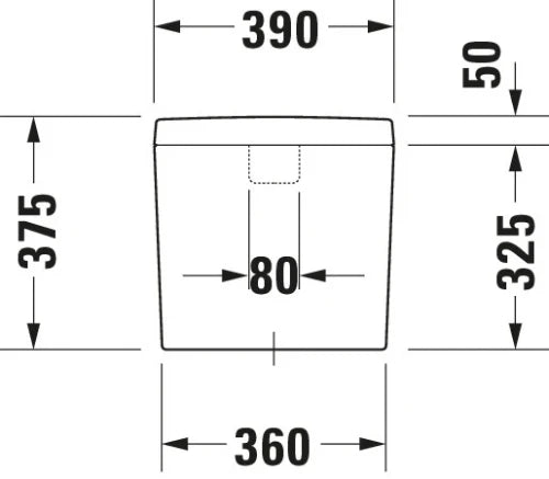 Duravit D-code réservoir de chasse - blanc - raccordement latéral - Dual Flush