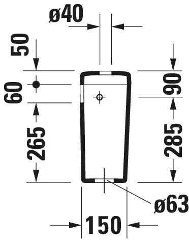 Duravit D-code réservoir de chasse - blanc - raccordement latéral - Dual Flush