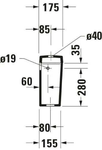 Duravit D-Code réservoir de chasse - blanc/chrome - raccordement latéral - Dual Flush