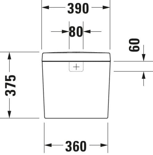 Duravit D-Code réservoir de chasse - blanc/chrome - raccordement latéral - Dual Flush