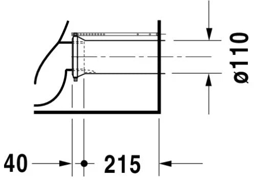 Duravit D-Code cuvette à poser sortie Vario Back to Wall - blanc - B355xD650 mm