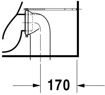 Duravit D-Code cuvette à poser sortie Vario Back to Wall - blanc - B355xD650 mm