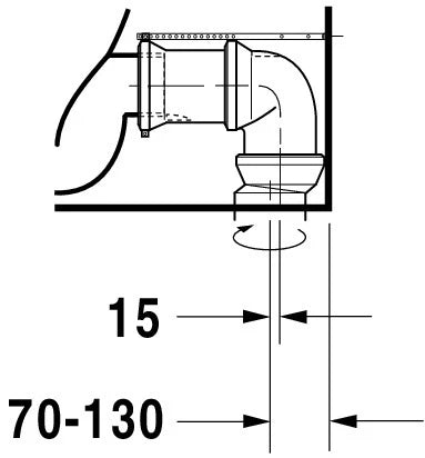Duravit D-Code cuvette à poser sortie Vario Back to Wall - blanc - B355xD650 mm
