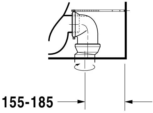Duravit D-Code cuvette à poser sortie Vario Back to Wall - blanc - B355xD650 mm