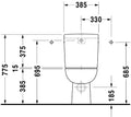 Duravit D-Code cuvette à poser sortie Vario Back to Wall - blanc - B355xD650 mm
