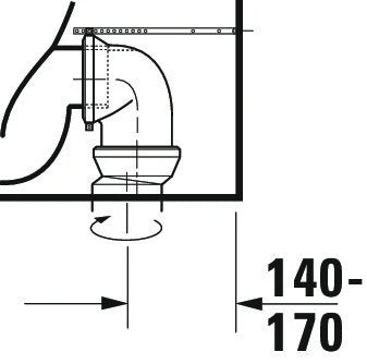 Duravit D-Neo cuvette à poser Rimless sortie Vario sans bride - blanc